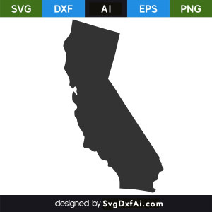 California Map SVG, PNG, DXF Design