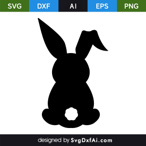 Easter Bunny Behind SVG, PNG, DXF Design