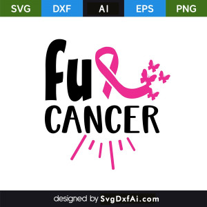 Fu Cancer SVG, PNG, DXF Design