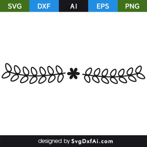 Divider Plant Leaf SVG, PNG, DXF Design