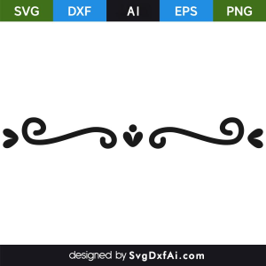 Scribble Divider SVG, PNG, DXF Design